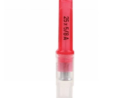 Monoject Disposable Aluminum Hub Needle 25 x 5 8  Red 1 Each by Monoject Hot on Sale