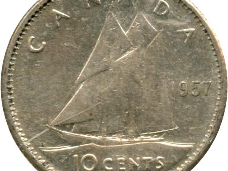 1957 Canada 10-cents Extra Fine (EF-40) Online