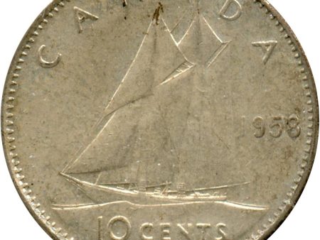 1958 Canada 10-cents Extra Fine (EF-40) Discount