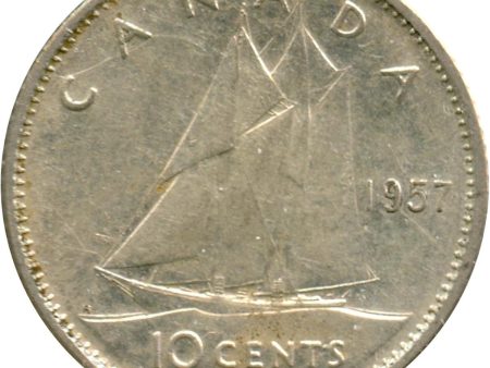 1957 Canada 10-cents EF-AU (EF-45) on Sale