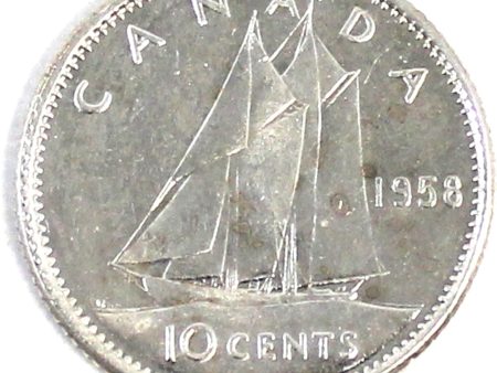 1958 Canada 10-cents UNC+ Cameo (MS-62) Online Sale