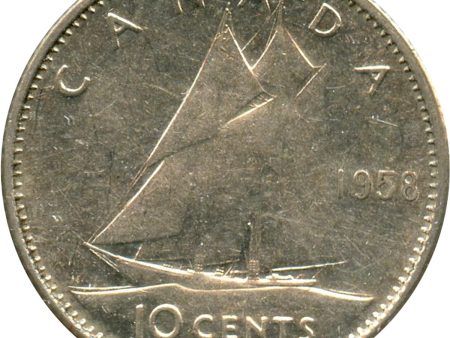 1958 Canada 10-cents EF-AU (EF-45) Supply