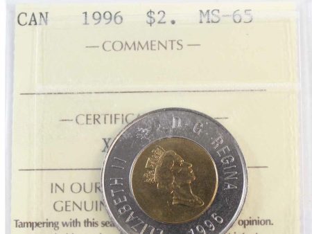 1996 Canada Two Dollar ICCS Certified MS-65 Discount