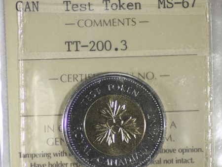 (1996) Canada Two Dollar Test Token TT-200.3 ICCS Certified MS-67 Online now