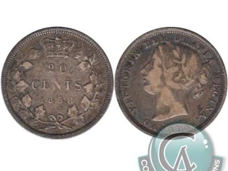 1858 Coinage Canada 20-cents F-VF (F-15) $ For Sale