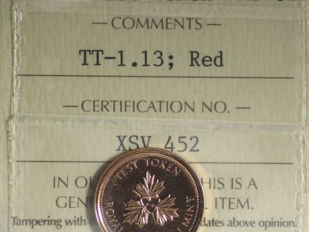 (2004) Canada 1-cent Test Token TT-1.13 ICCS Certified MS-66 Red For Cheap