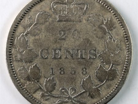 1858 Coinage Canada 20-cents G-VG (G-6) $ Online now