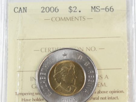 2006 Polar Bear Canada Two Dollar ICCS Certified MS-66 Hot on Sale