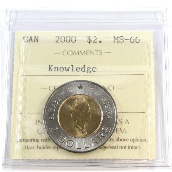 2000 Knowledge Canada Two Dollar ICCS Certified MS-66 Online now