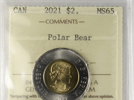 2021 Polar Bear Canada Two Dollars ICCS Certified MS-65 Supply