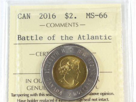 2016 Battle of the Atlantic Canada Two Dollar ICCS Certified MS-66 Sale