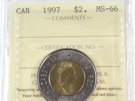 1997 Canada Two Dollar ICCS Certified MS-66 Online Sale