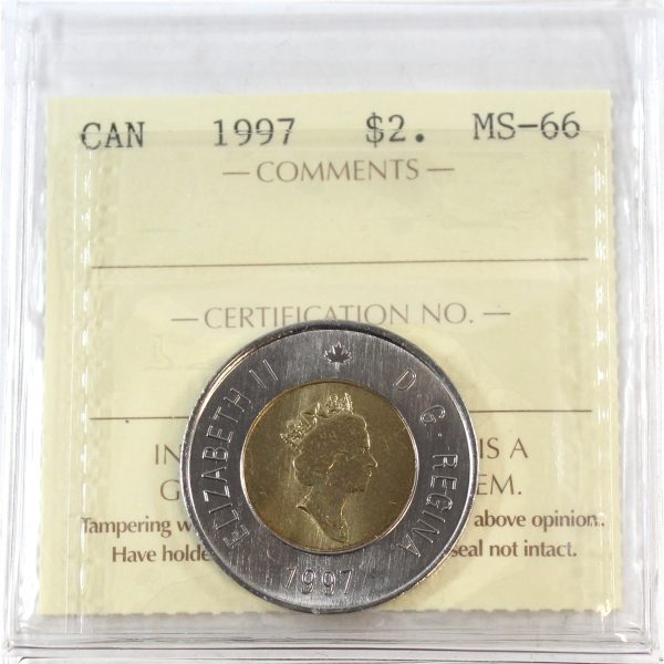 1997 Canada Two Dollar ICCS Certified MS-66 Online Sale