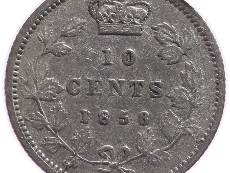 1858 Canada 10-cents VG-F (VG-10) For Cheap