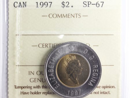 1997 Canada Two Dollar ICCS Certified SP-67 Discount