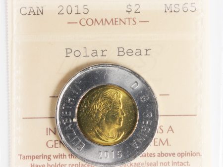 2015 Polar Bear Canada Two Dollar ICCS Certified MS-65 on Sale