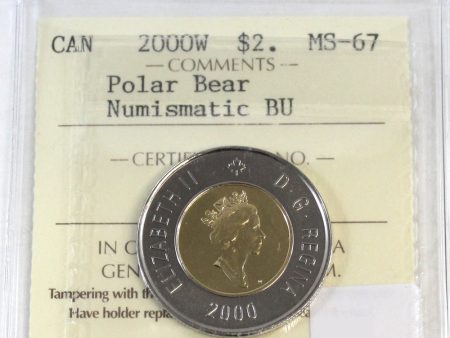 2000W Polar Bear Canada Two Dollar ICCS MS-67 NBU Online Sale