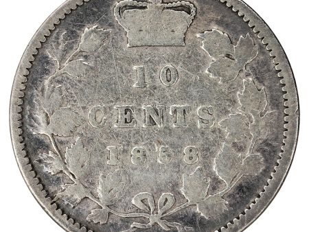 1858 Canada 10-cents Good (G-4) Sale