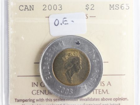 2003 Old Effigy Canada Two Dollar ICCS Certified MS-65 Supply