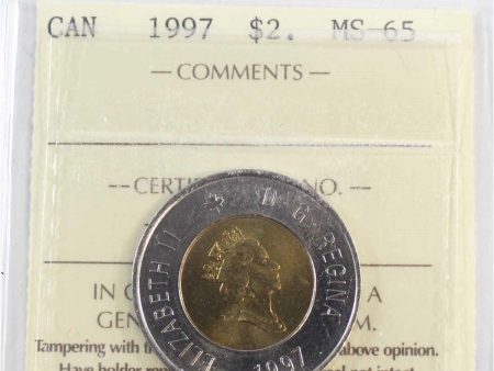 1997 Canada Two Dollar ICCS Certified MS-65 Discount