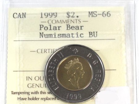 1999 Polar Bear Canada Two Dollar ICCS MS-66 NBU Online Sale