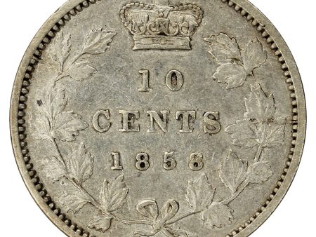 1858 Canada 10-cents Very Fine (VF-20) $ Online Hot Sale