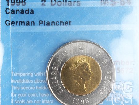 1996 German Planchet Canada Two Dollar CCCS Certified MS-64 Sale