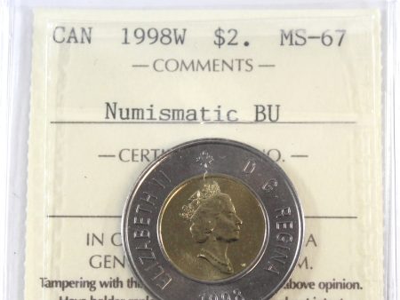 1998W Polar Bear Canada Two Dollar ICCS MS-67 NBU Hot on Sale