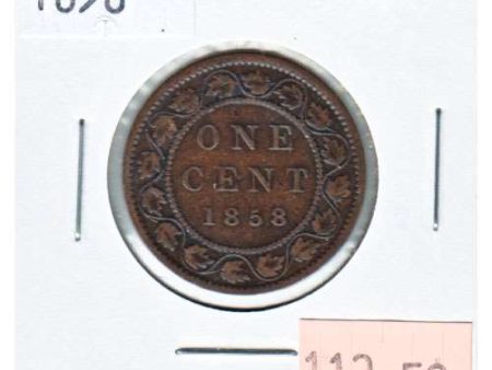 1858 Canada 1-cent VG-F (VG-10) $ Discount