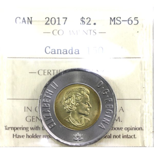 2017 Canada 150th (Dance) Two Dollar ICCS Certified MS-65 For Cheap