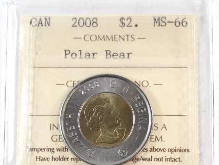 2008 Polar Bear Canada Two Dollar ICCS Certified MS-66 Online Sale