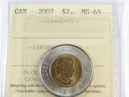 2007 Canada Two Dollar ICCS Certified MS-65 For Cheap