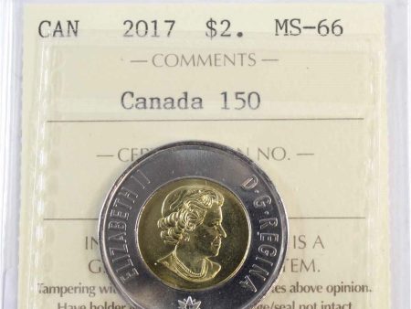 2017 Canada 150th (Dance) Two Dollar ICCS Certified MS-66 Online Sale