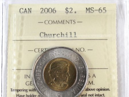 2006 Churchill Canada Two Dollar ICCS Certified MS-65 For Discount