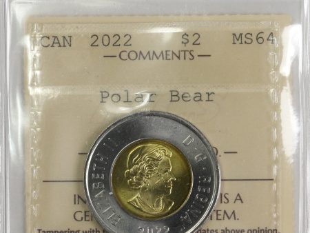 2022 Polar Bear Canada Two Dollar ICCS Certified MS-64 Online now